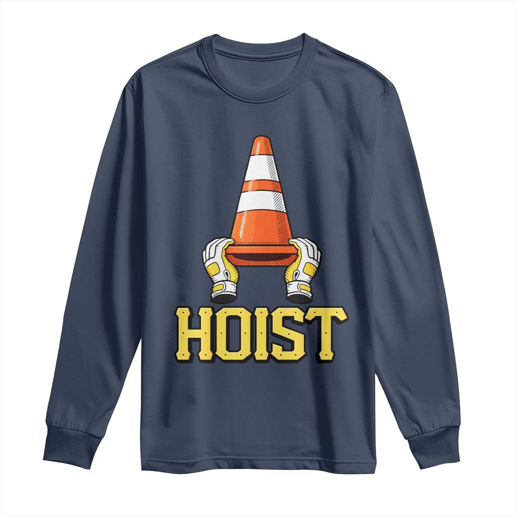 Funny Hoist The Cone Trophy Long Sleeve Shirt IYKYK Meme Sports Fan Victory Celebration