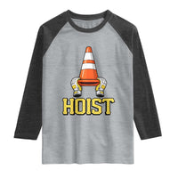 Funny Hoist The Cone Trophy Raglan Shirt IYKYK Meme Sports Fan Victory Celebration