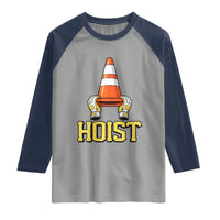 Funny Hoist The Cone Trophy Raglan Shirt IYKYK Meme Sports Fan Victory Celebration