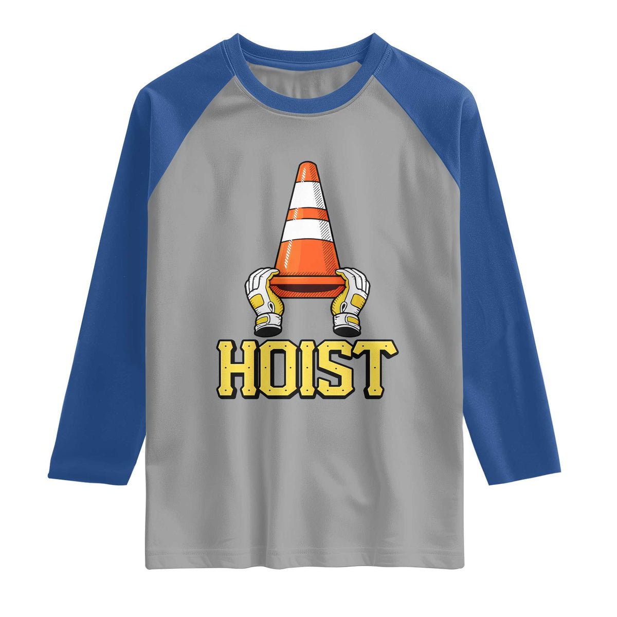 Funny Hoist The Cone Trophy Raglan Shirt IYKYK Meme Sports Fan Victory Celebration