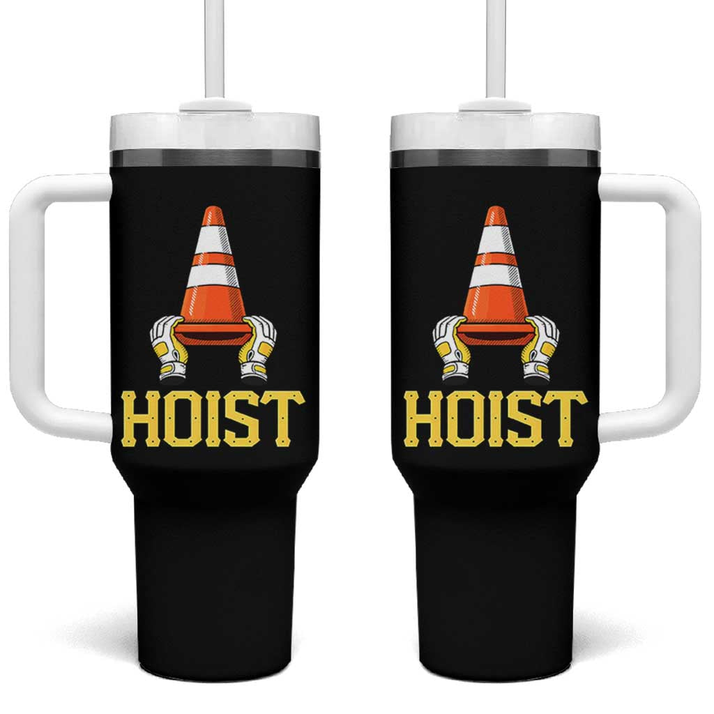 Funny Hoist The Cone Trophy Tumbler With Handle IYKYK Meme Sports Fan Victory Celebration