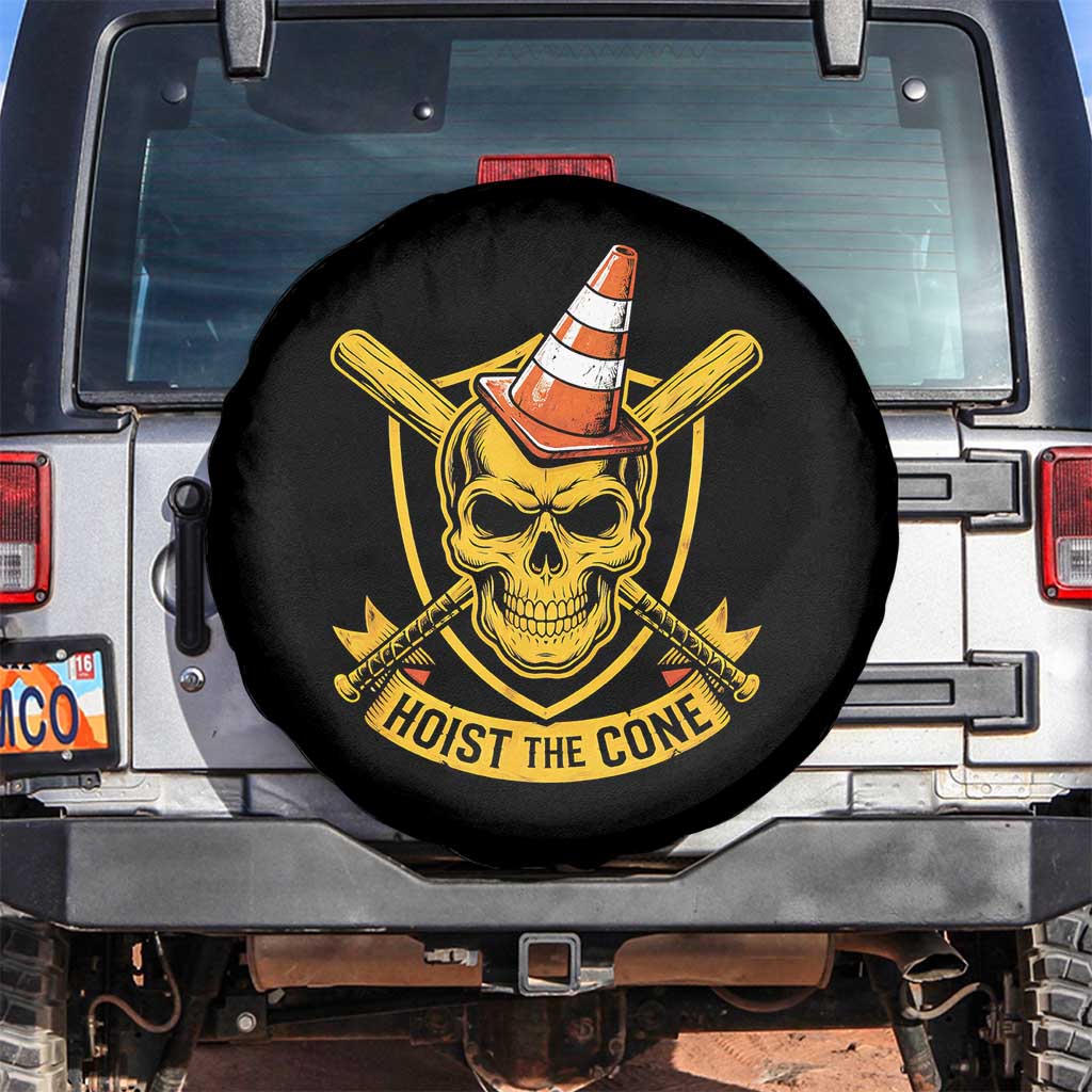 Funny Hoist The Cone Skull Spare Tire Cover IYKYK Meme Gritty Victory Celebration Sports Fan