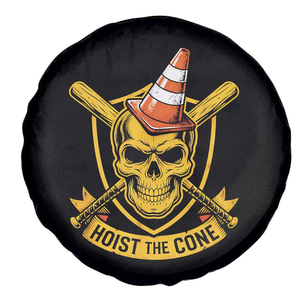 Funny Hoist The Cone Skull Spare Tire Cover IYKYK Meme Gritty Victory Celebration Sports Fan
