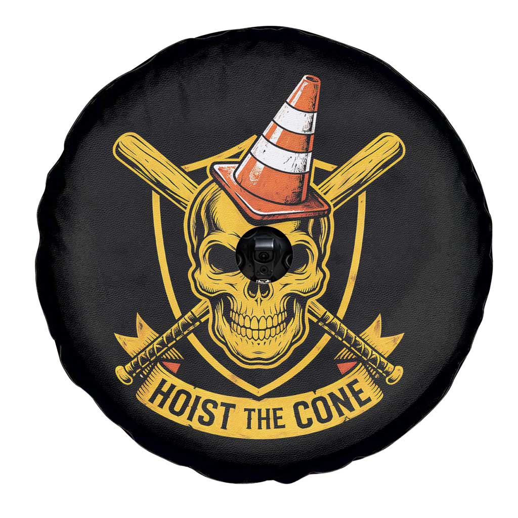 Funny Hoist The Cone Skull Spare Tire Cover IYKYK Meme Gritty Victory Celebration Sports Fan