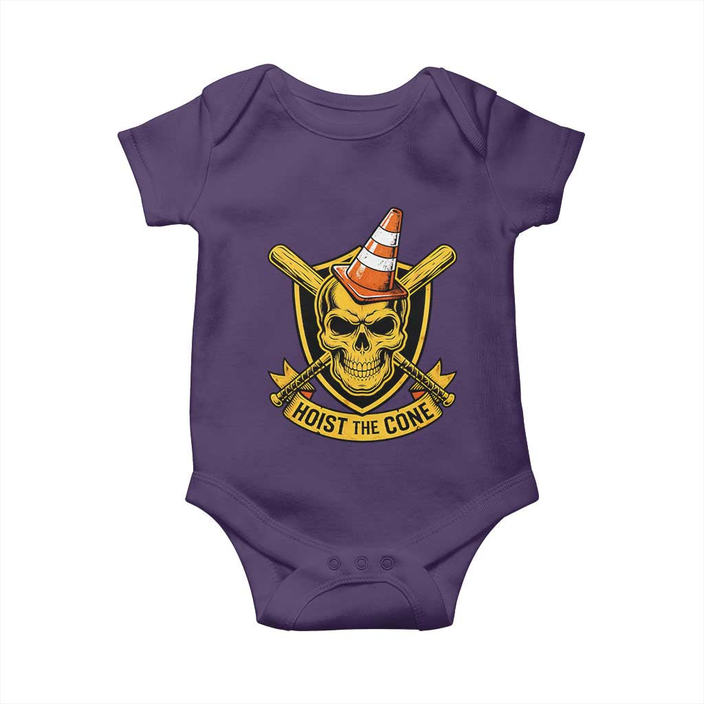 Funny Hoist The Cone Skull Baby Onesie IYKYK Meme Gritty Victory Celebration Sports Fan