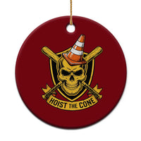 Funny Hoist The Cone Skull Ceramic Ornament IYKYK Meme Gritty Victory Celebration Sports Fan