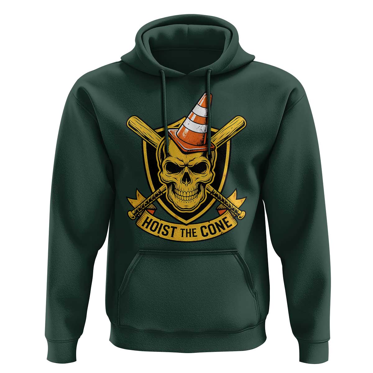 Funny Hoist The Cone Skull Hoodie IYKYK Meme Gritty Victory Celebration Sports Fan