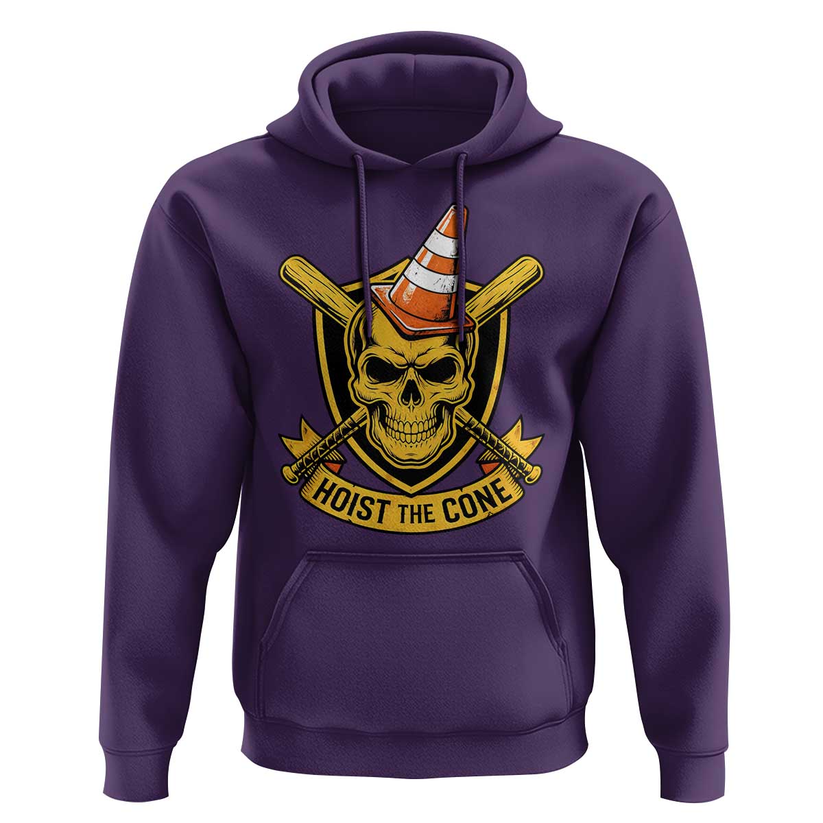 Funny Hoist The Cone Skull Hoodie IYKYK Meme Gritty Victory Celebration Sports Fan