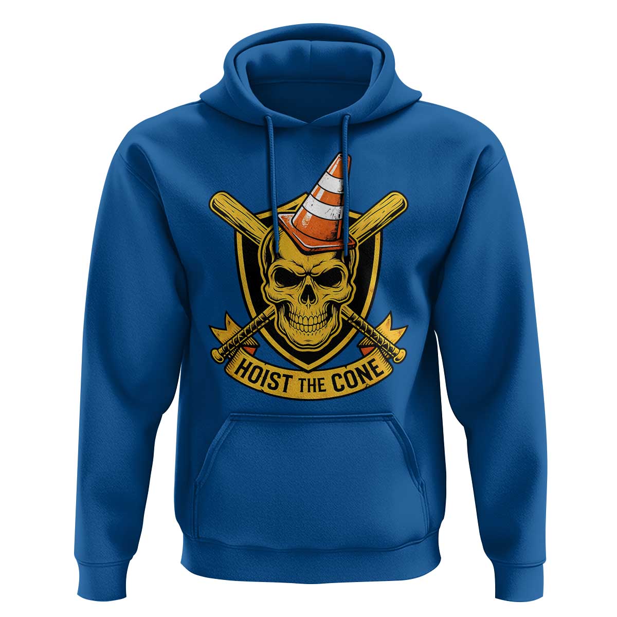 Funny Hoist The Cone Skull Hoodie IYKYK Meme Gritty Victory Celebration Sports Fan