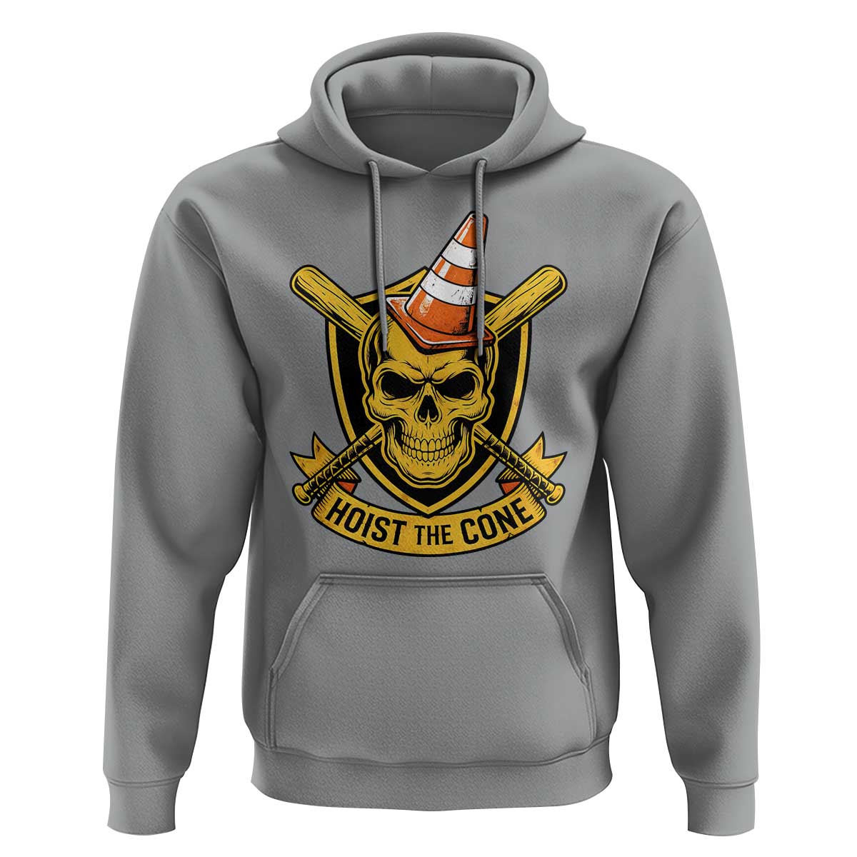 Funny Hoist The Cone Skull Hoodie IYKYK Meme Gritty Victory Celebration Sports Fan