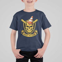Funny Hoist The Cone Skull T Shirt For Kid IYKYK Meme Gritty Victory Celebration Sports Fan