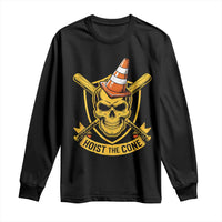 Funny Hoist The Cone Skull Long Sleeve Shirt IYKYK Meme Gritty Victory Celebration Sports Fan
