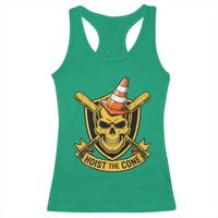 Funny Hoist The Cone Skull Racerback Tank Top IYKYK Meme Gritty Victory Celebration Sports Fan
