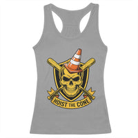 Funny Hoist The Cone Skull Racerback Tank Top IYKYK Meme Gritty Victory Celebration Sports Fan