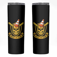 Funny Hoist The Cone Skull Skinny Tumbler IYKYK Meme Gritty Victory Celebration Sports Fan