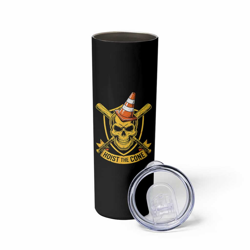 Funny Hoist The Cone Skull Skinny Tumbler IYKYK Meme Gritty Victory Celebration Sports Fan
