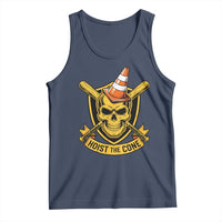 Funny Hoist The Cone Skull Tank Top IYKYK Meme Gritty Victory Celebration Sports Fan