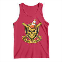 Funny Hoist The Cone Skull Tank Top IYKYK Meme Gritty Victory Celebration Sports Fan