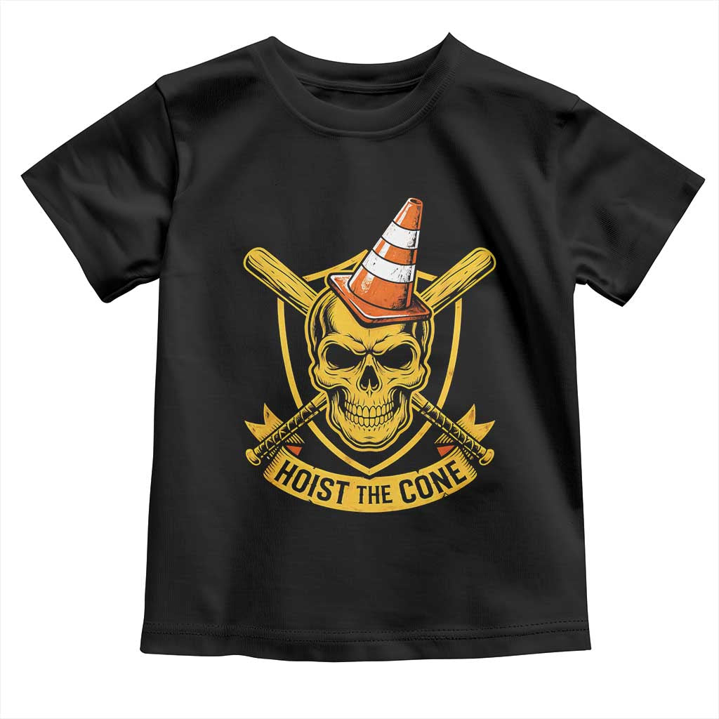 Funny Hoist The Cone Skull Toddler T Shirt IYKYK Meme Gritty Victory Celebration Sports Fan