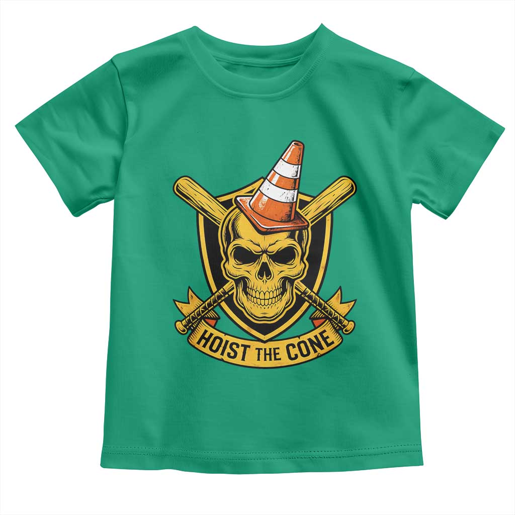 Funny Hoist The Cone Skull Toddler T Shirt IYKYK Meme Gritty Victory Celebration Sports Fan