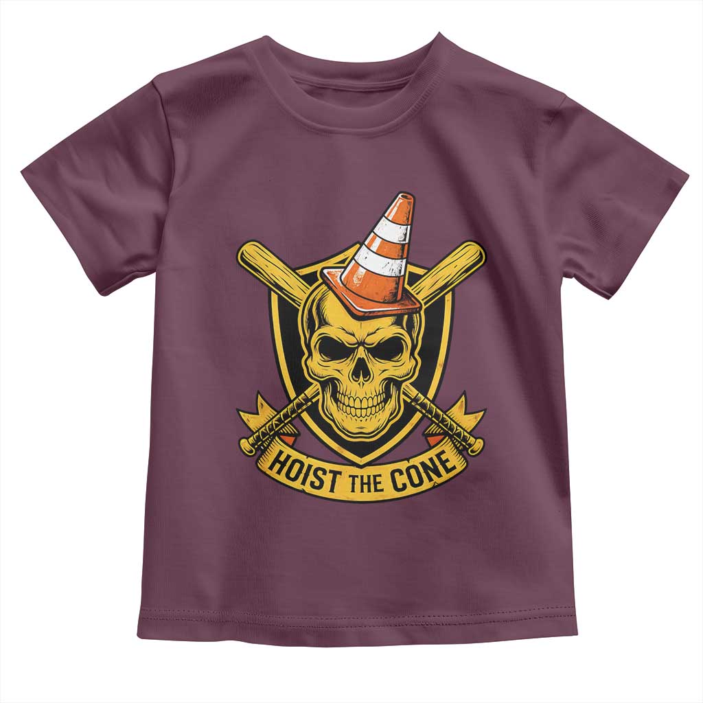 Funny Hoist The Cone Skull Toddler T Shirt IYKYK Meme Gritty Victory Celebration Sports Fan