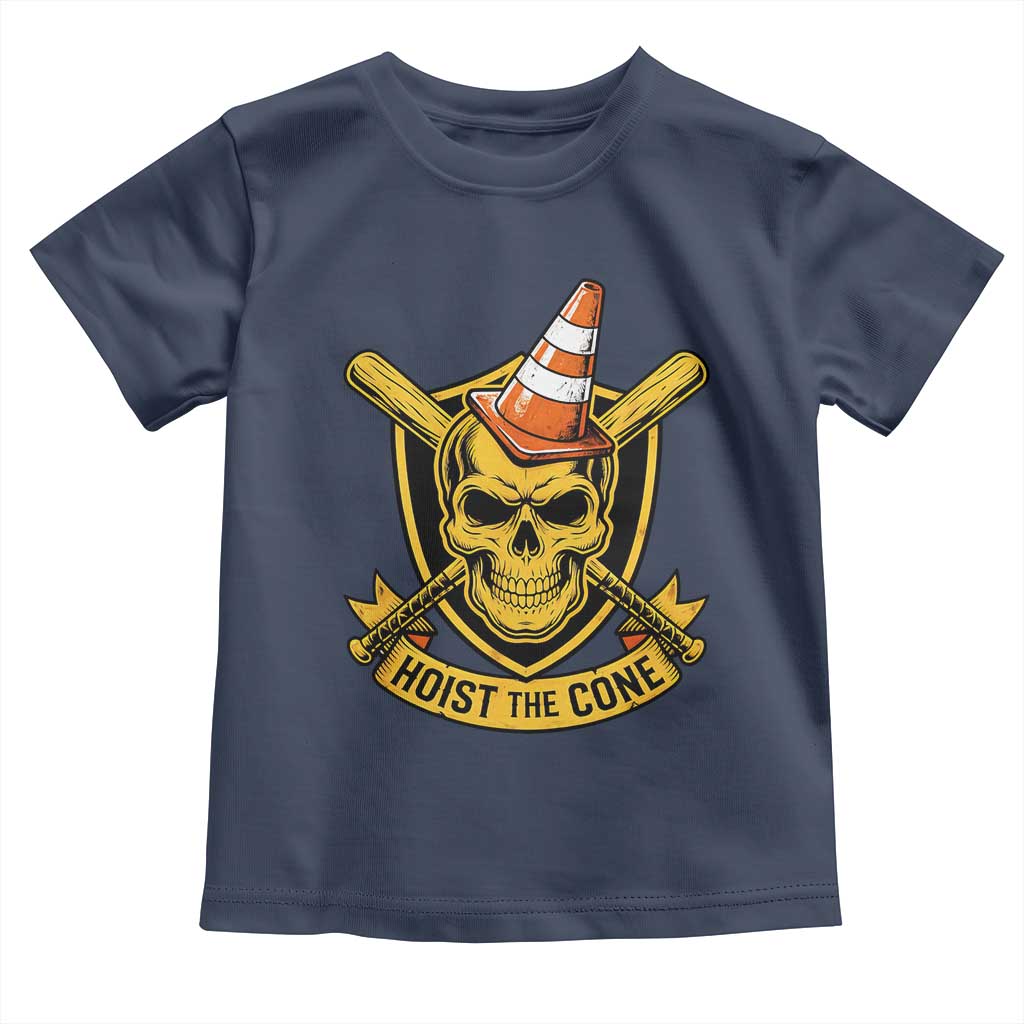 Funny Hoist The Cone Skull Toddler T Shirt IYKYK Meme Gritty Victory Celebration Sports Fan