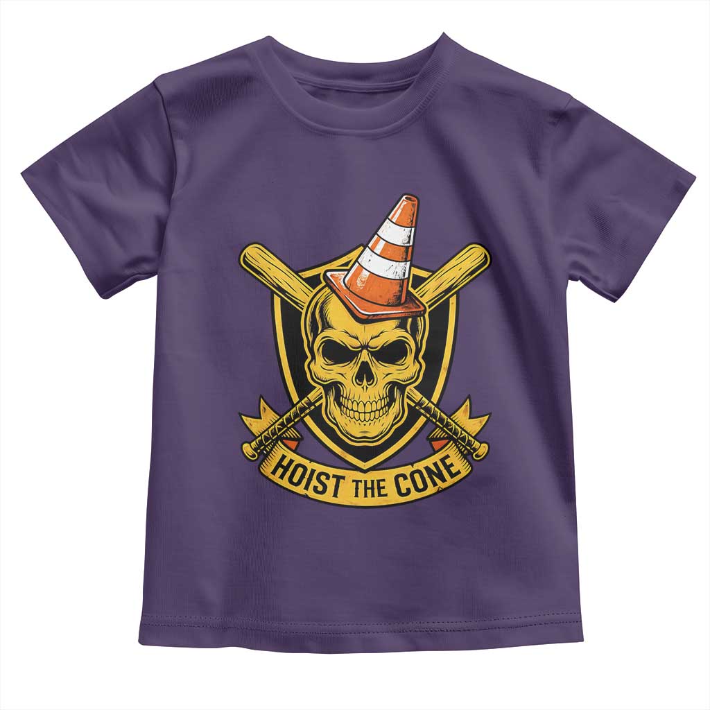 Funny Hoist The Cone Skull Toddler T Shirt IYKYK Meme Gritty Victory Celebration Sports Fan