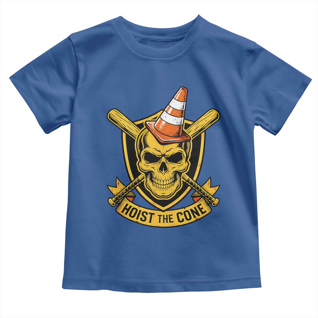 Funny Hoist The Cone Skull Toddler T Shirt IYKYK Meme Gritty Victory Celebration Sports Fan