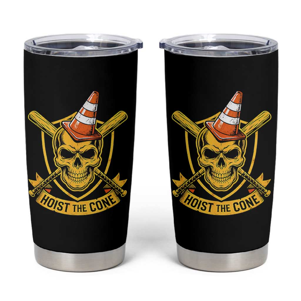 Funny Hoist The Cone Skull Tumbler Cup IYKYK Meme Gritty Victory Celebration Sports Fan