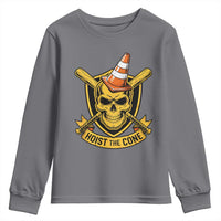Funny Hoist The Cone Skull Youth Sweatshirt IYKYK Meme Gritty Victory Celebration Sports Fan
