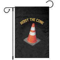 Vintage Hoist The Cone Victory Graphic Garden Flag Funny Baseball Fan Pride Celebration IYKYK Meme