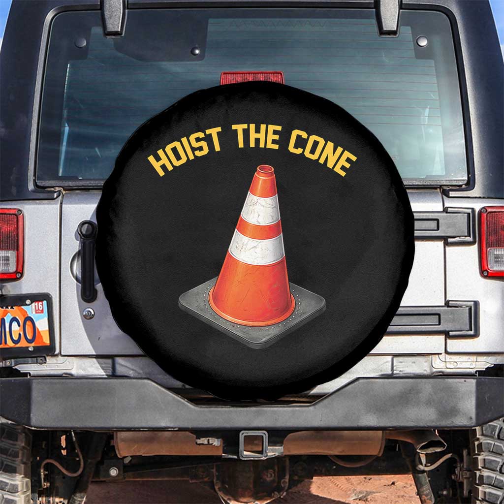 Vintage Hoist The Cone Victory Graphic Spare Tire Cover Funny Baseball Fan Pride Celebration IYKYK Meme
