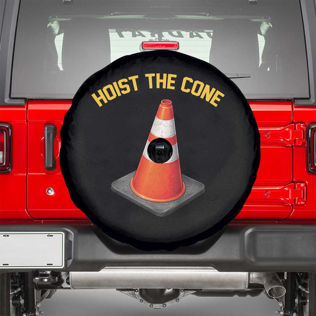 Vintage Hoist The Cone Victory Graphic Spare Tire Cover Funny Baseball Fan Pride Celebration IYKYK Meme