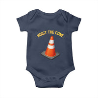 Vintage Hoist The Cone Victory Graphic Baby Onesie Funny Baseball Fan Pride Celebration IYKYK Meme