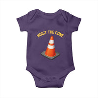 Vintage Hoist The Cone Victory Graphic Baby Onesie Funny Baseball Fan Pride Celebration IYKYK Meme