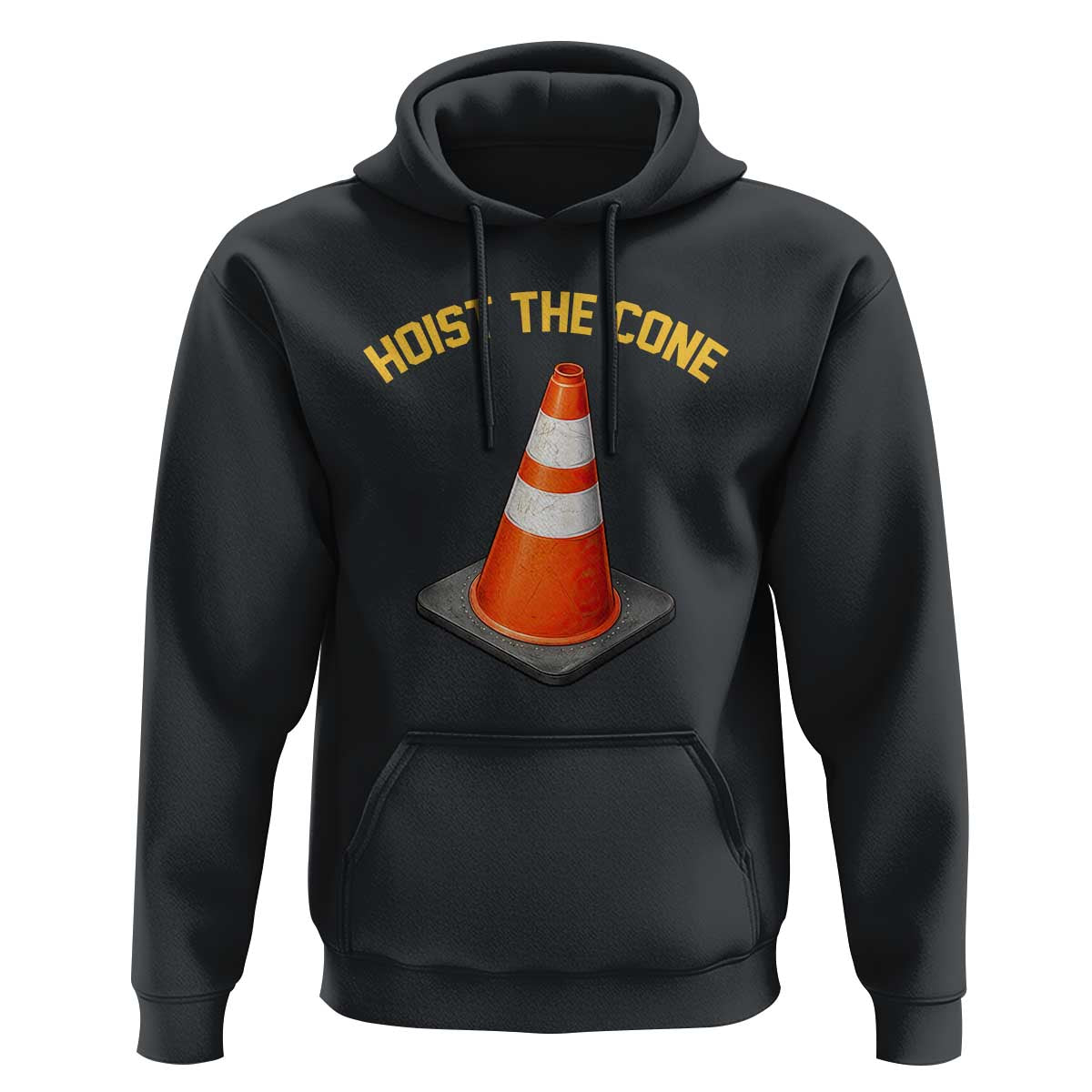 Vintage Hoist The Cone Victory Graphic Hoodie Funny Baseball Fan Pride Celebration IYKYK Meme