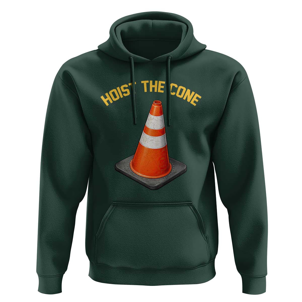 Vintage Hoist The Cone Victory Graphic Hoodie Funny Baseball Fan Pride Celebration IYKYK Meme