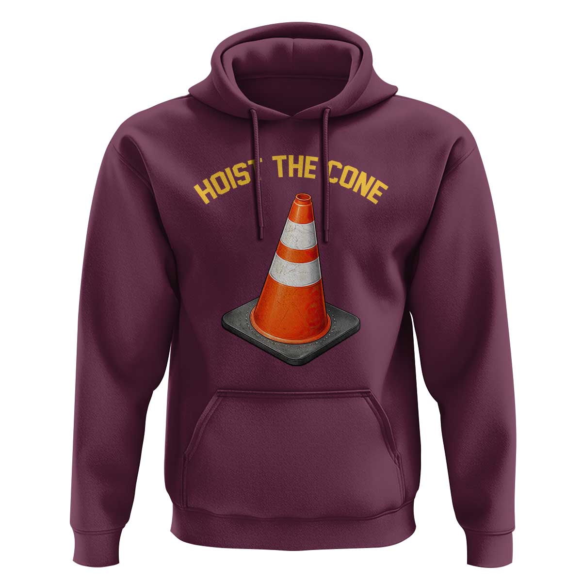 Vintage Hoist The Cone Victory Graphic Hoodie Funny Baseball Fan Pride Celebration IYKYK Meme