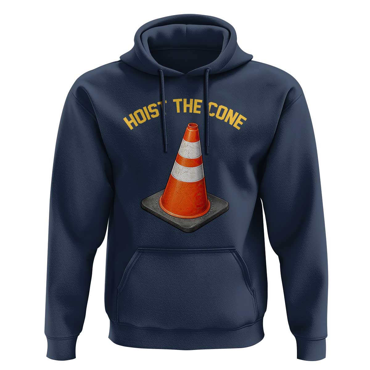 Vintage Hoist The Cone Victory Graphic Hoodie Funny Baseball Fan Pride Celebration IYKYK Meme