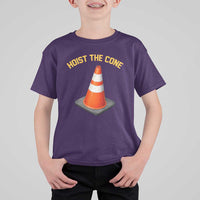 Vintage Hoist The Cone Victory Graphic T Shirt For Kid Funny Baseball Fan Pride Celebration IYKYK Meme