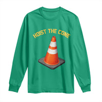 Vintage Hoist The Cone Victory Graphic Long Sleeve Shirt Funny Baseball Fan Pride Celebration IYKYK Meme