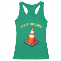 Vintage Hoist The Cone Victory Graphic Racerback Tank Top Funny Baseball Fan Pride Celebration IYKYK Meme