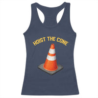 Vintage Hoist The Cone Victory Graphic Racerback Tank Top Funny Baseball Fan Pride Celebration IYKYK Meme