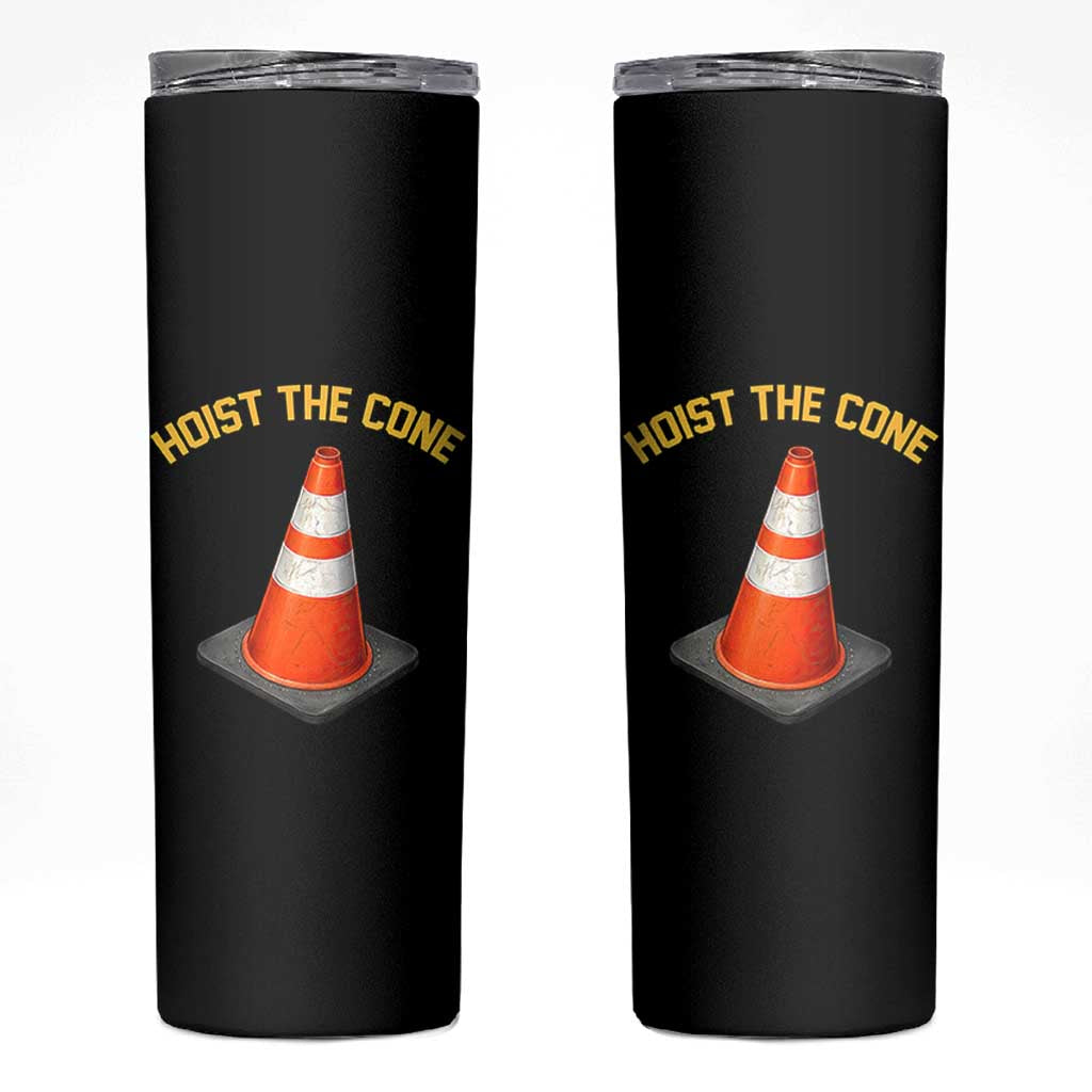 Vintage Hoist The Cone Victory Graphic Skinny Tumbler Funny Baseball Fan Pride Celebration IYKYK Meme