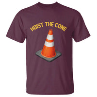 Vintage Hoist The Cone Victory Graphic T Shirt Funny Baseball Fan Pride Celebration IYKYK Meme