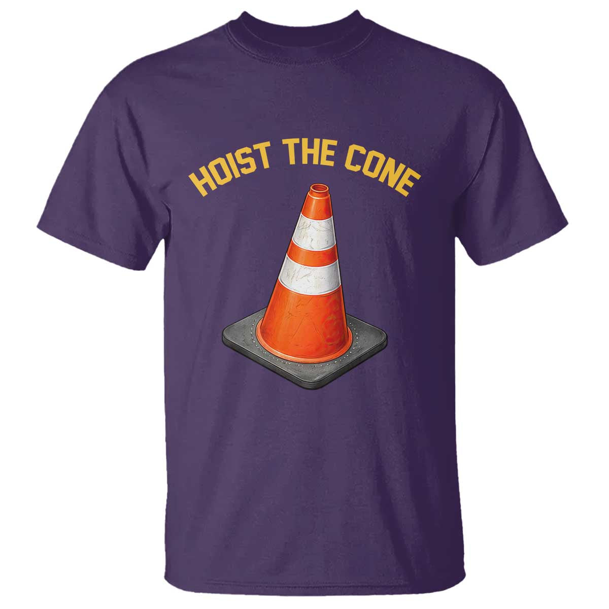 Vintage Hoist The Cone Victory Graphic T Shirt Funny Baseball Fan Pride Celebration IYKYK Meme