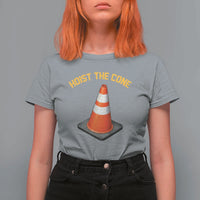 Vintage Hoist The Cone Victory Graphic T Shirt For Women Funny Baseball Fan Pride Celebration IYKYK Meme
