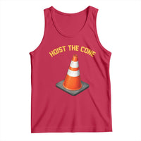 Vintage Hoist The Cone Victory Graphic Tank Top Funny Baseball Fan Pride Celebration IYKYK Meme