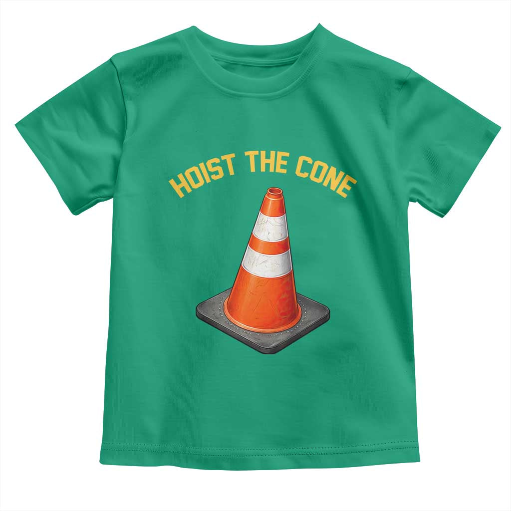 Vintage Hoist The Cone Victory Graphic Toddler T Shirt Funny Baseball Fan Pride Celebration IYKYK Meme