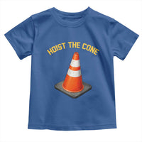 Vintage Hoist The Cone Victory Graphic Toddler T Shirt Funny Baseball Fan Pride Celebration IYKYK Meme